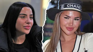 Collage von Leyla Lahouar & Kim Virginia Hartung, wie sie sich gegenseitig anschauen. - Foto: IMAGO / STAR-MEDIA / Gartner