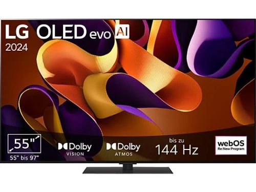 LG OLED55G49LS OLED evo TV (Flat, 55 Zoll / 139 cm, OLED 4K, SMART TV, webOS 24 mit LG ThinQ)