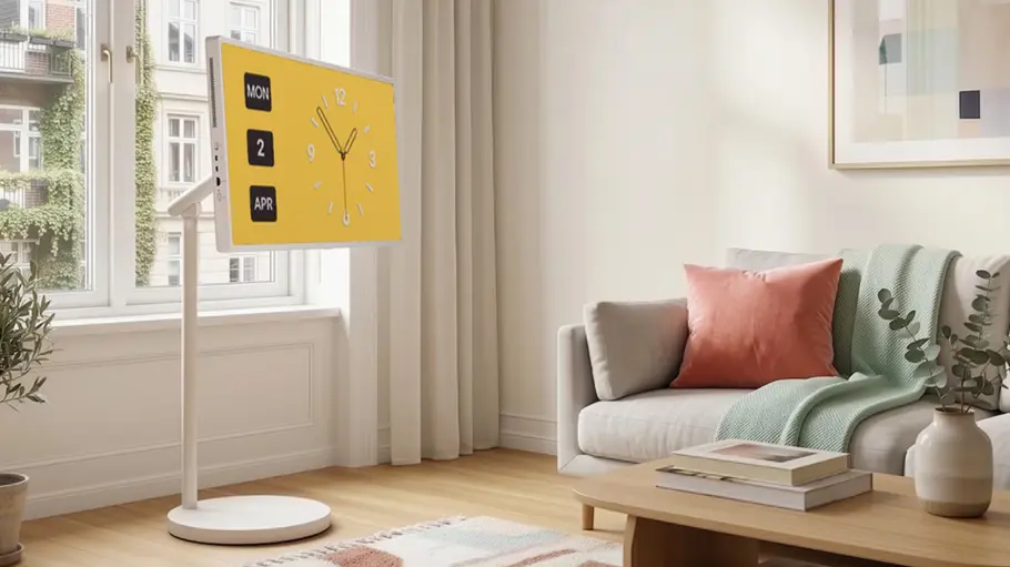 Mobiler Fernseher LG StanbyME 2 Max im Wohnzimmer Mobiler Fernseher LG StanbyME 2 Max im Wohnzimmer
