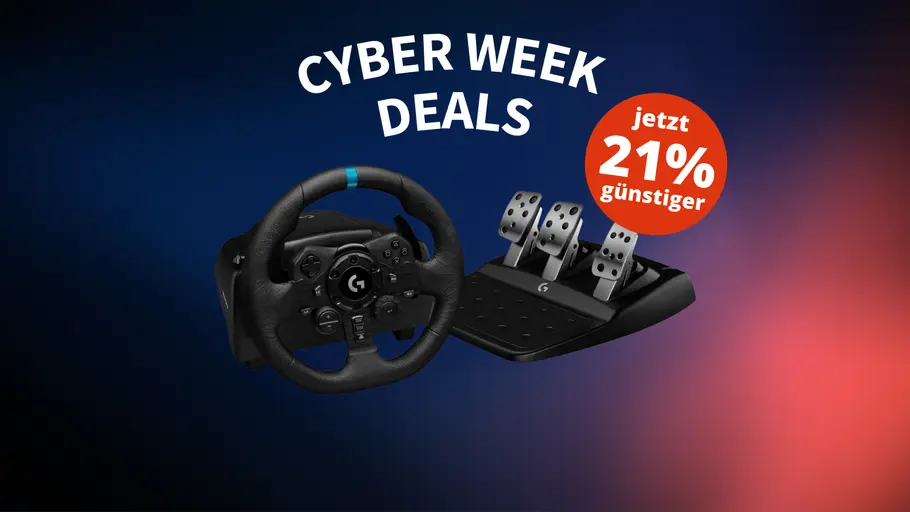 Logitech G923 Gaming-Lenkrad Cyber Week Logitech G923 Gaming-Lenkrad vor Cyber Week-Montage