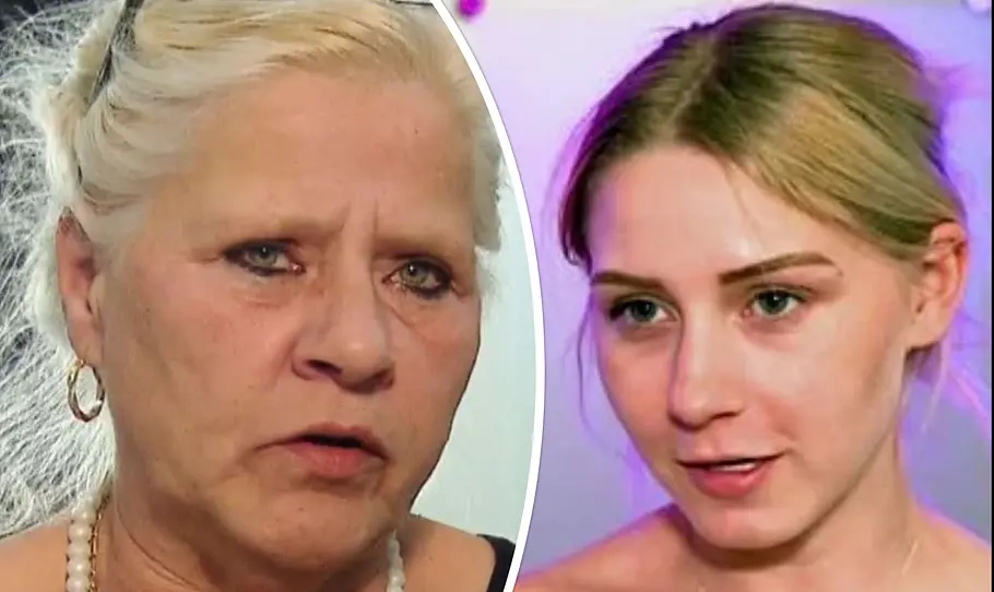 Collage: Links schaut Silvia Wollny wütend in die Kamera, rechts wirkt Loredana Wollny überfordert. 