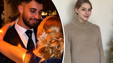 Collage: Links Servet und Loredana beim Tanzen, rechts Loredana Wollny mit Babybauch - Foto: Instagram/Loredana-Wollny