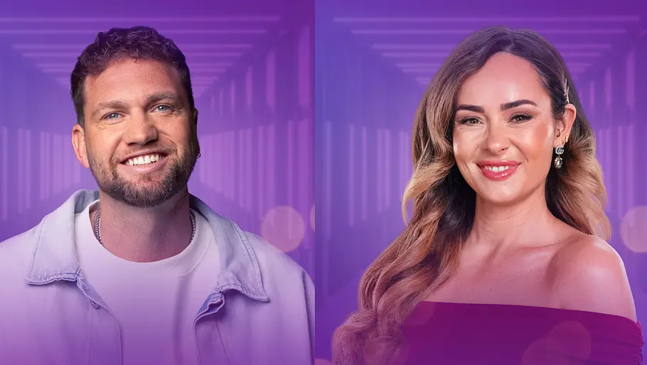 „Love is Blind: Germany“: Kannte Jessi Konsti? Die Collage zeigt links Konstantin Streifling und rechts seine „Love is Blind: Germany“-Verlobte Jessi