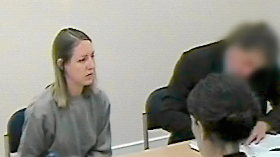 Lucy Letby beim Verhör.