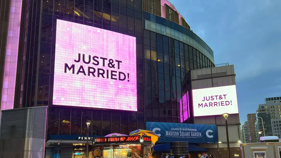 Hochzeit Taylor Swift und Travis Kelce Der Madison Square Garden am Abend der Hochzeit von Taylor Swift und Travis Kelce