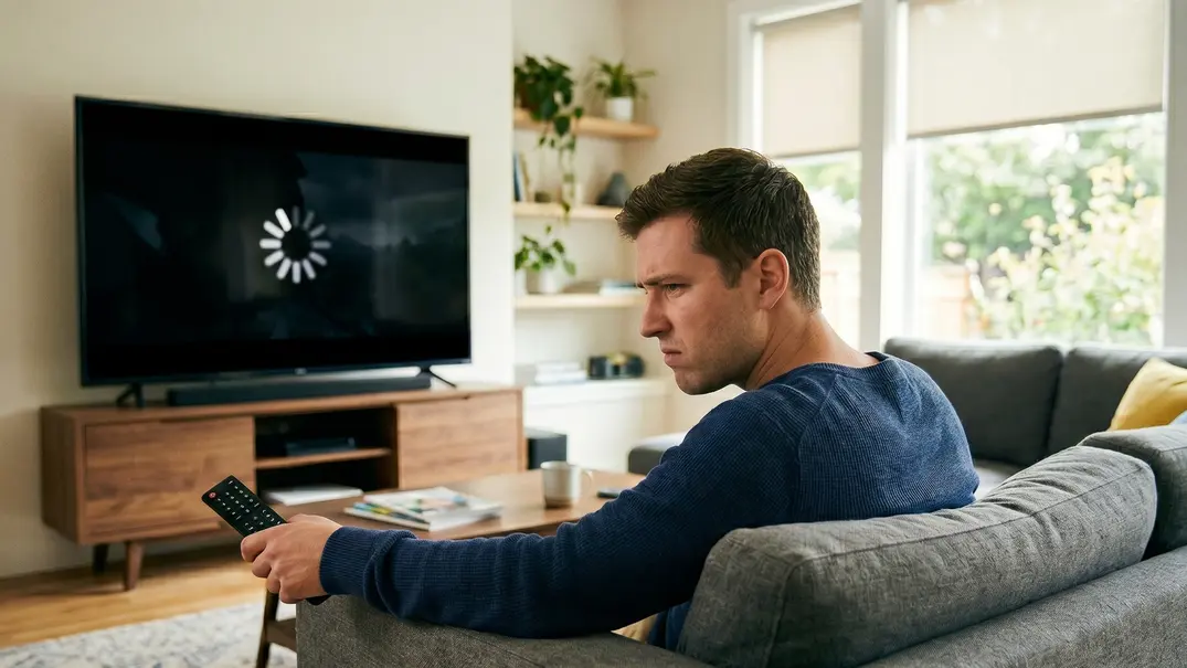 Der Ladekringel beim Streamen führt zu Frust - Foto: KI-generiert / TV Movie Der Ladekringel beim Streamen führt zu Frust - Foto: KI-generiert / TV Movie