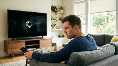 Der Ladekringel beim Streamen führt zu Frust - Foto: KI-generiert / TV Movie