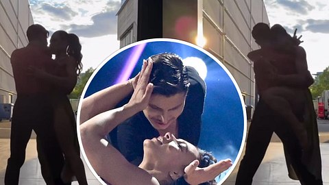 Marie Mouroum und Alexandru Ionel kamen sich auf der „Lets Dance“-Bühne sehr nah - und privat? - Foto:  IMAGO / Panama Pictures & Instagram/Marie-Mouroum
