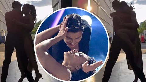 Marie Mouroum und Alexandru Ionel kamen sich auf der „Lets Dance“-Bühne sehr nah - und privat? - Foto:  IMAGO / Panama Pictures & Instagram/Marie-Mouroum