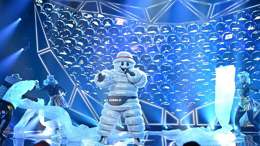 Bubble auf der Bühne der Show.
