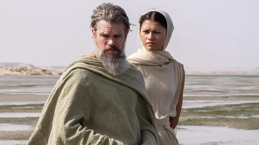 Matt Damon und Zendaya in „The Odyssey“ Matt Damon und Zendaya in „The Odyssey“