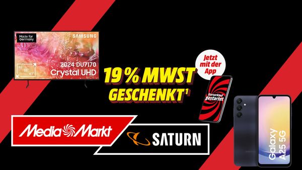 Mehrwertsteuer MediaMarkt Saturn Rabatt TV Smartphones - Foto: tvmovie/PR
