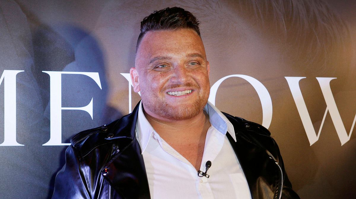 Menowin Fröhlich in 2023 bei der Präsentation seiner Single In Ewigkeit.