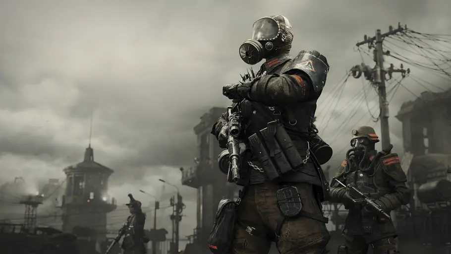Ein Soldat in Metro 2039 mit Gasmaske
