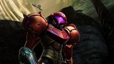 Samus Aran schaut in Metroid Prime 4 Beyond in die Kamera - Foto: Nintendo