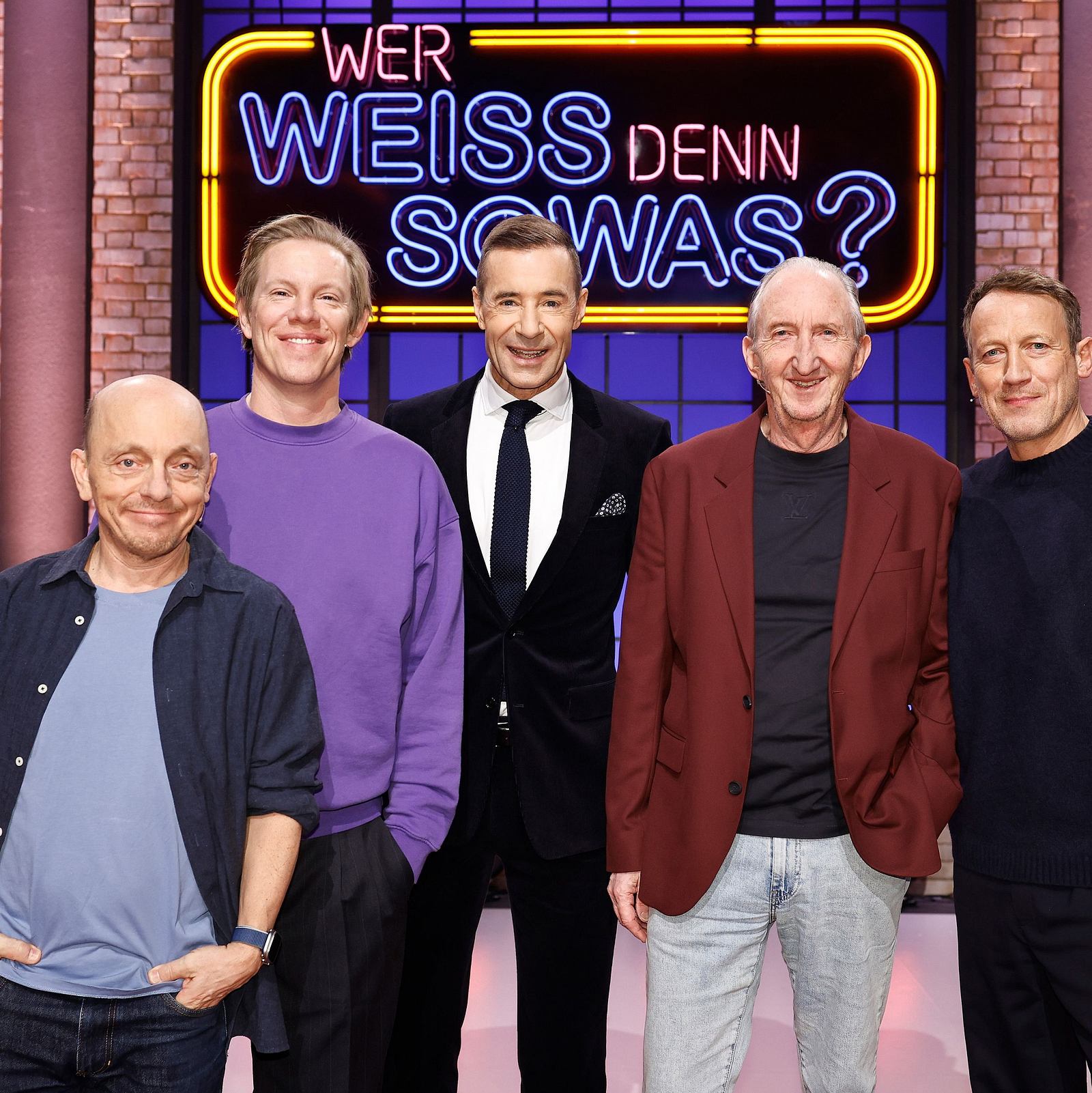 Kai Pflaume mit Mike Krüger und Simon Gosejohann bei Wer weiß denn sowas