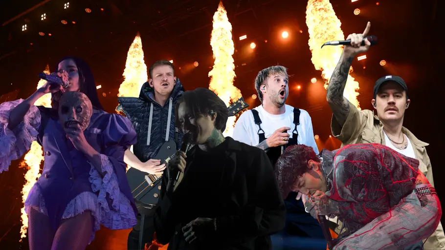 MoreCore Music Awards Eine Collage von Poppy, Noah Sebastian, Electric Callboy, Bring Me The Horizon und Plot in You.