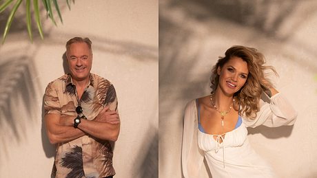 Collage von Ronald Schill und Sara Kulka, die für Villa der Versuchung posieren - Foto: Joyn