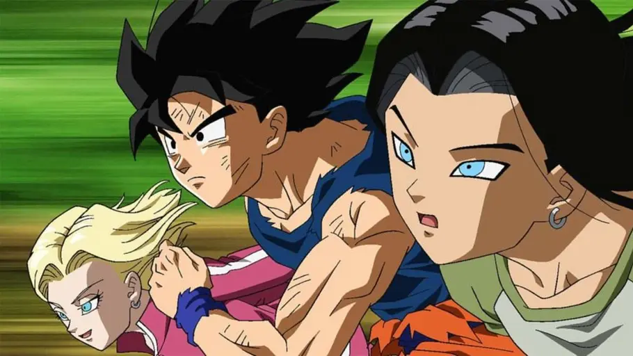„Dragon Ball Super“ „Dragon Ball Super“: Son Goku und die Androiden C18 und C17 kämpfen im Turnier der Kraft.