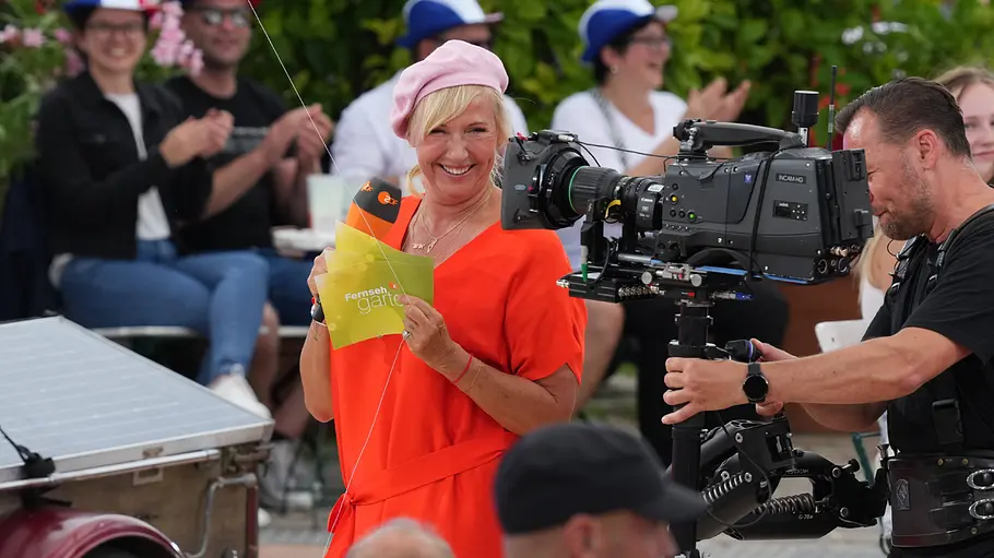 Andrea Kiewel beim ZDF-Fernsehgarten Andrea Kiewel beim ZDF-Fernsehgarten