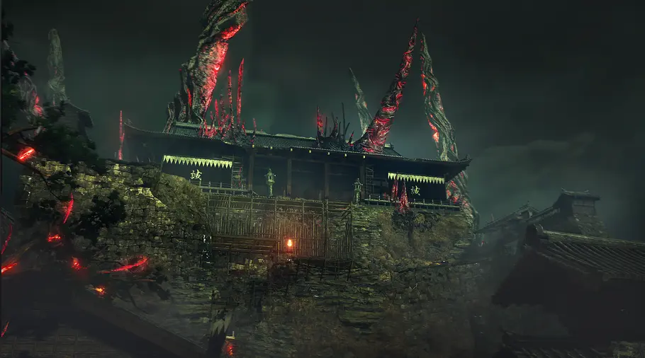 Ein Tempel umgeben von Crucibles