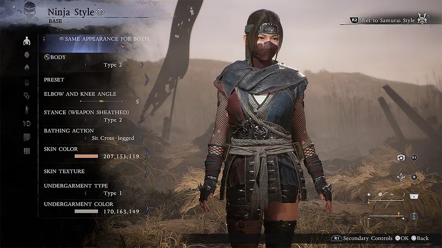 Charactereditor von „Nioh 3“