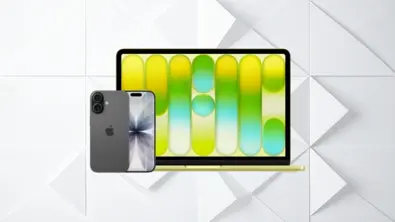 iPhone 17 und MacBook Neo vor orangem Hintergrund - Foto: TV Movie