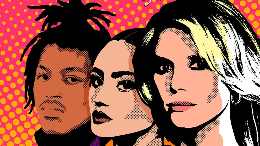  Poster zu „On & Off the Catwalk by Heidi Klum“ zeigt Illustrationen von Leni Klum, Henry Klum und Heidi Klum.