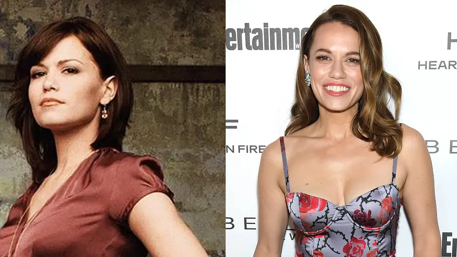 Bildcollage von Bethany Joy Lenz damals und heute: links als Haley James Scott in „One Tree Hill“, rechts bei einem späteren öffentlichen Auftritt.
