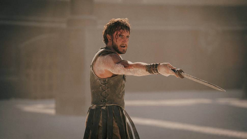Paul Mescal als Gladiator in Arena - Foto: xParamountxPicturesx