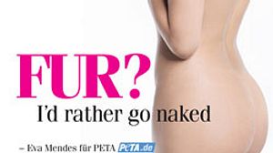 Eva Mendes nackt - Foto: PETA