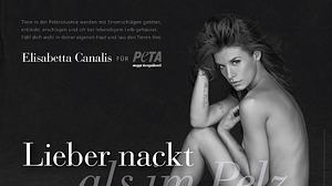 Elisabetta Canalis nackt - Foto: PETA