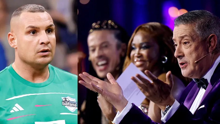 Lombardi gegen neue Let's-Dance-Jury Collage: Pietro Lombardi schaut erschrocken, recht sieht man die Let's Dance-Jury am Pult, Joachim Llambi gestikuliert.