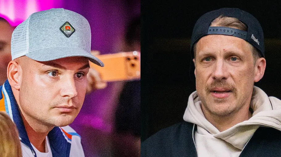 Pietro Lombardi und Oliver Pocher: Wie geht es mit ihrem Podcast weiter? Collage: Pietro Lombardi und Oliver Pocher schauen ernst
