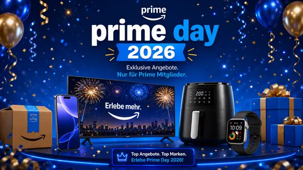 Der Prime Day 2026 findet dieses Jahr im Juni statt und bietet wieder zahlreiche Angebote. - Foto: TVMovie/Chat GPT Der Prime Day 2026 findet dieses Jahr im Juni statt und bietet wieder zahlreiche Angebote. - Foto: TVMovie/Chat GPT