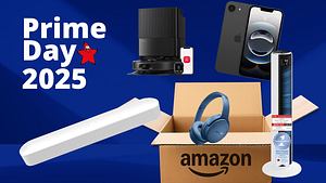 Verschiedene Produkte die es am Prime Day günstiger gibt kommen aus einer Kiste geflogen. - Foto: TVMovie.de & iStock (kyoshino, Ake Ngiamsanguan) & PR