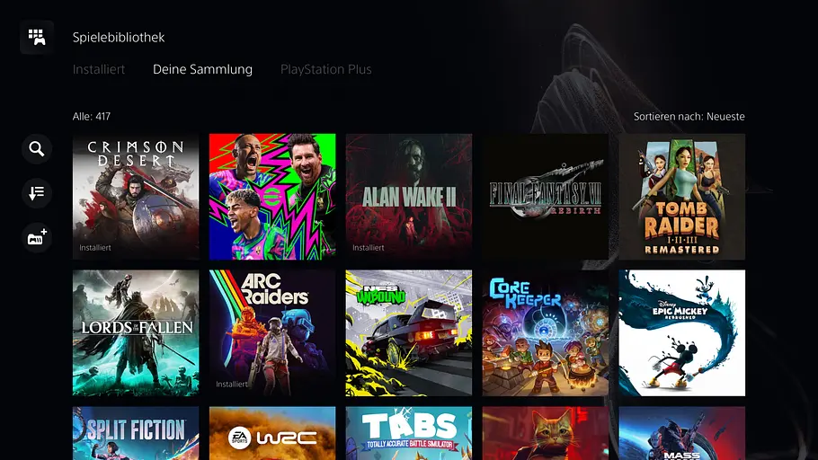 PS Plus Spielebibliothek Screenshot von PS Plus Spielebibliothek