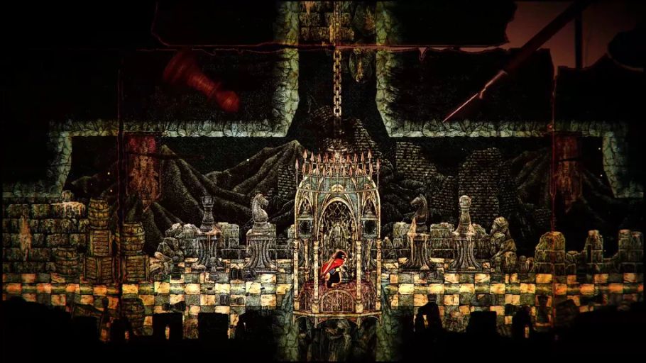 „Chronoscript: The Endless End“: Die Hauptfigur in einer verlassenen Gothischen Kirche