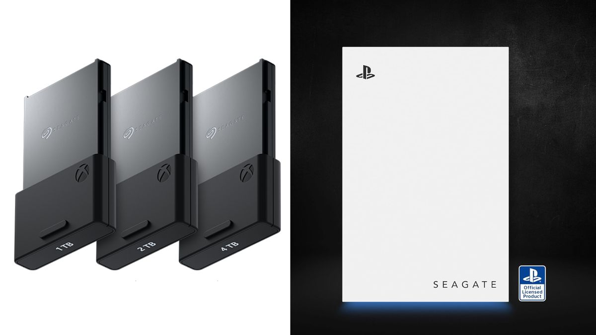 PS5 und Xbox Speichererweiterung mit SSD oder Karte für mehr Gaming Produktbilder von Speichererweiterungen für Xbox und Playstation.