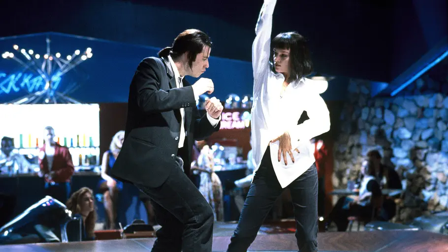 „Pulp Fiction“: Legendäre Tanzszene Eine Tanzszene aus „Pulp Fiction“ mit John Travolta und Uma Thurman im Restaurant Jack Rabbit Slim’s.