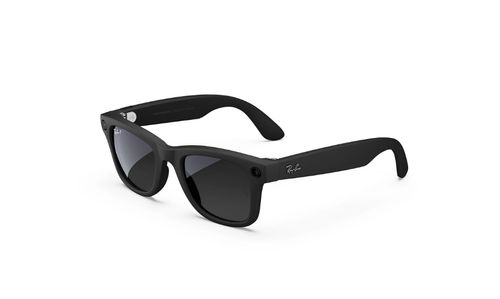 Ray-Ban Meta Wayfarer, Matt Schwarz, polarisiert Graphitgrau, AI Glasses