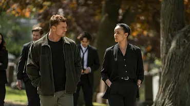 Jack Reacher (Alan Ritchson) und Frances Neagley (Maria Sten) im „Reacher“-Spin-off „Neagley“. - Foto: Shane Mahood/Prime Video Jack Reacher (Alan Ritchson) und Frances Neagley (Maria Sten) im „Reacher“-Spin-off „Neagley“. - Foto: Shane Mahood/Prime Video