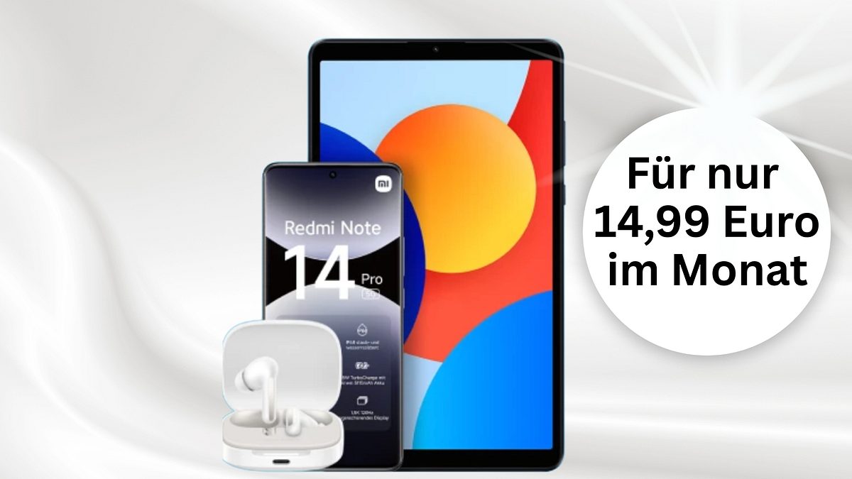 Xiaomi Redmi Note 14 Pro, Watch Active 5 & Redmi Pad SE im Blau Bundle 
