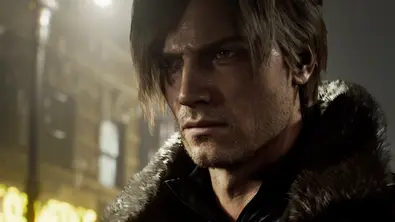 Leon S. Kennedy ist in einer Nahaufnahme zu sehen mit tollen Spiegelungen usw. - Foto: Capcom Leon S. Kennedy ist in einer Nahaufnahme zu sehen mit tollen Spiegelungen usw. - Foto: Capcom