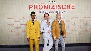Richard Ayoade, Wes Anderson und Bill Murray bei der Premiere von „Der phönizische Meisterstreich“ in Berlin - Foto:  IMAGO / APress