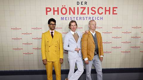 Richard Ayoade, Wes Anderson und Bill Murray bei der Premiere von „Der phönizische Meisterstreich“ in Berlin - Foto:  IMAGO / APress