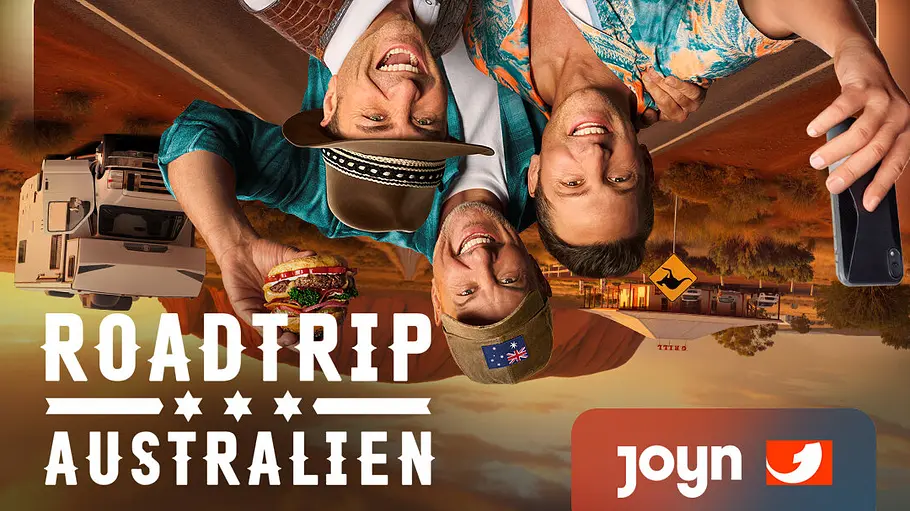 Roadtrip Australien – Drei Spitzenköche auf vier Rädern Man sieht das Poster der Show „Roadtrip Australien“.