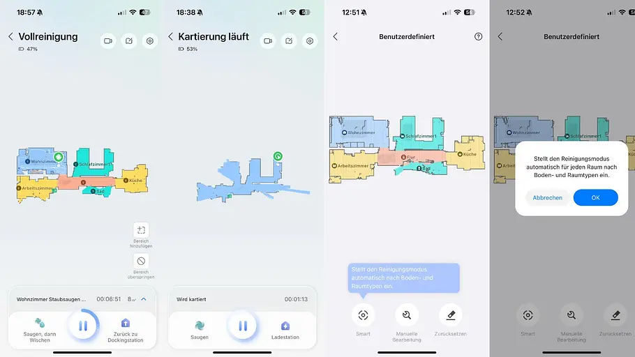 Kartierung in der Roborock-App