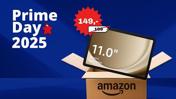Ein Samsung Galaxy Tablet neben einem Prime Karton - Foto: TVMovie.de & iStock (kyoshino, Ake Ngiamsanguan) & PR