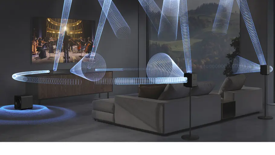 Samsung HW-Q995GF Soundbar im Wohnzimmer